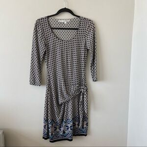 Max studio -Faux Wrap Printed Dress (Medium)